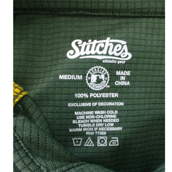 NWT Oakland A's Stiches Athletic Gear Polo Top - Picture 3 of 9